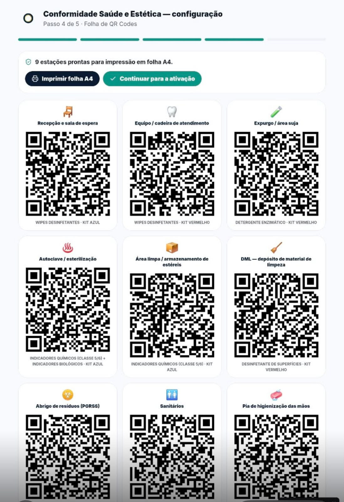 Captura real do QR Code por ambiente Oxyvra em mockup de tablet